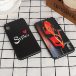 Wholesale iPhone Xs Max Design Tempered Glass Hybrid Case (Race Car)